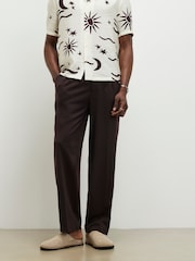 River Island Brown Loose Stretch Smart Trousers - Image 1 of 4