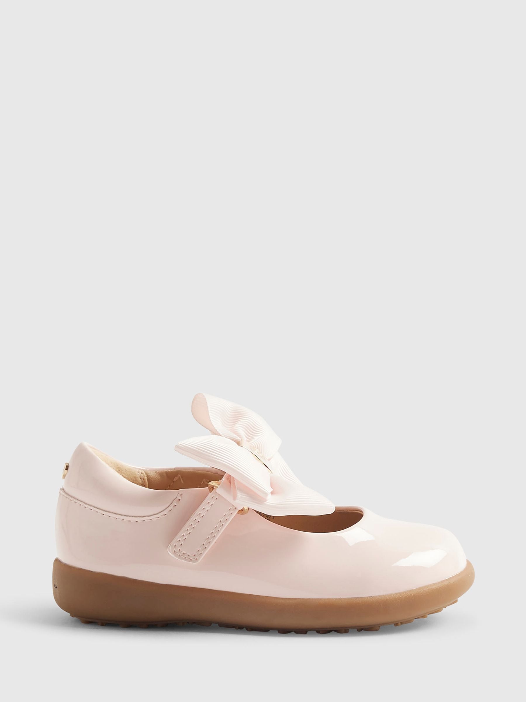 River Island Pink Bow Mary Jane Shoes view 1