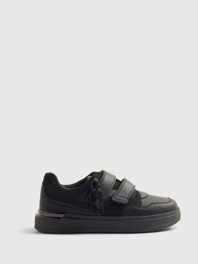 River Island Black Back To School Veltcro Trainers - Image 1 of 3