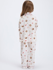 Boux Avenue White/Brown Fleece Pyjamas In A Bag - Image 2 of 6