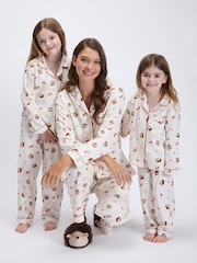 Boux Avenue White/Brown Fleece Pyjamas In A Bag - Image 4 of 6