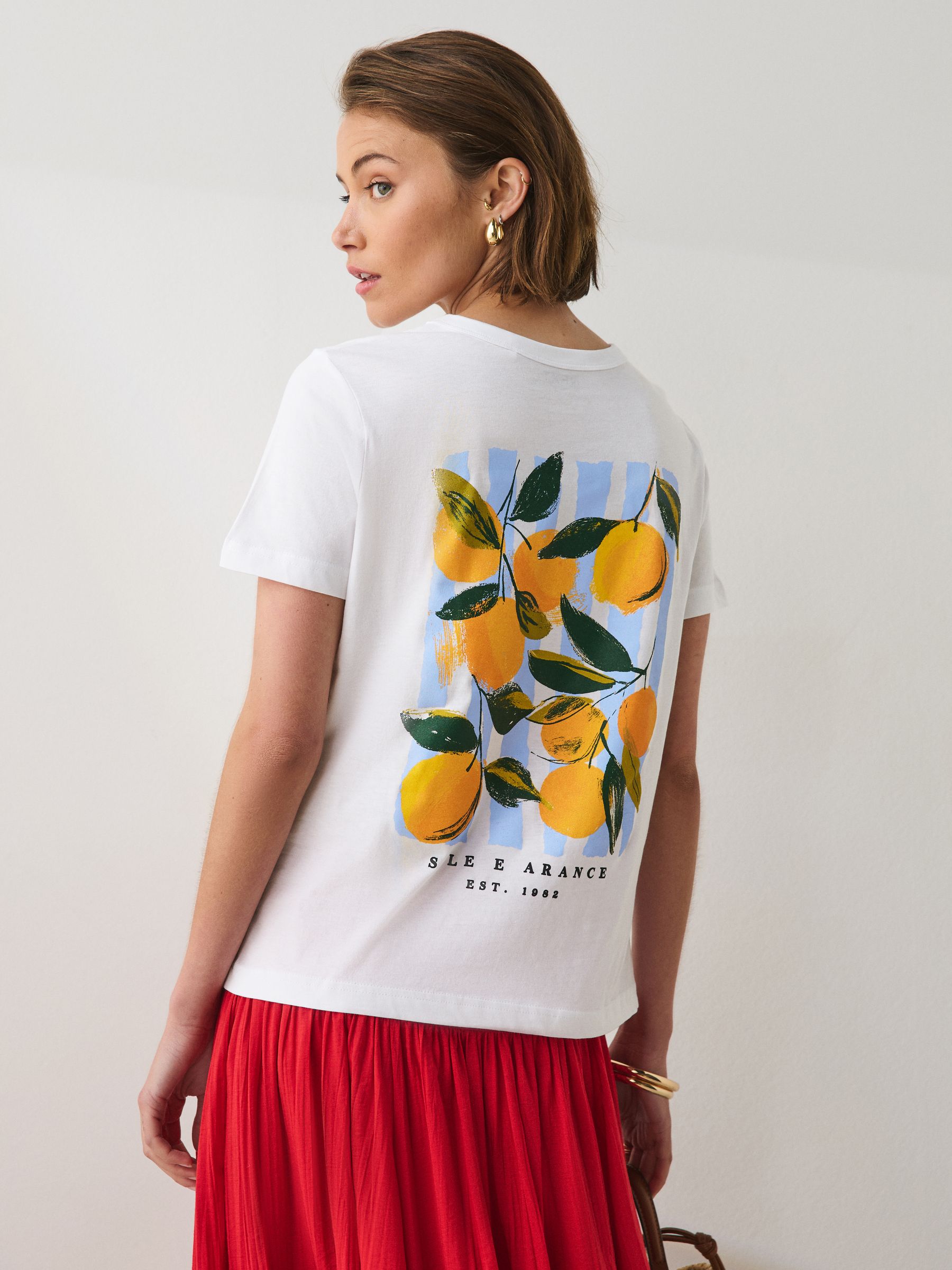 Buy White Orange Graphic Short Sleeve T-Shirt from Next South Africa