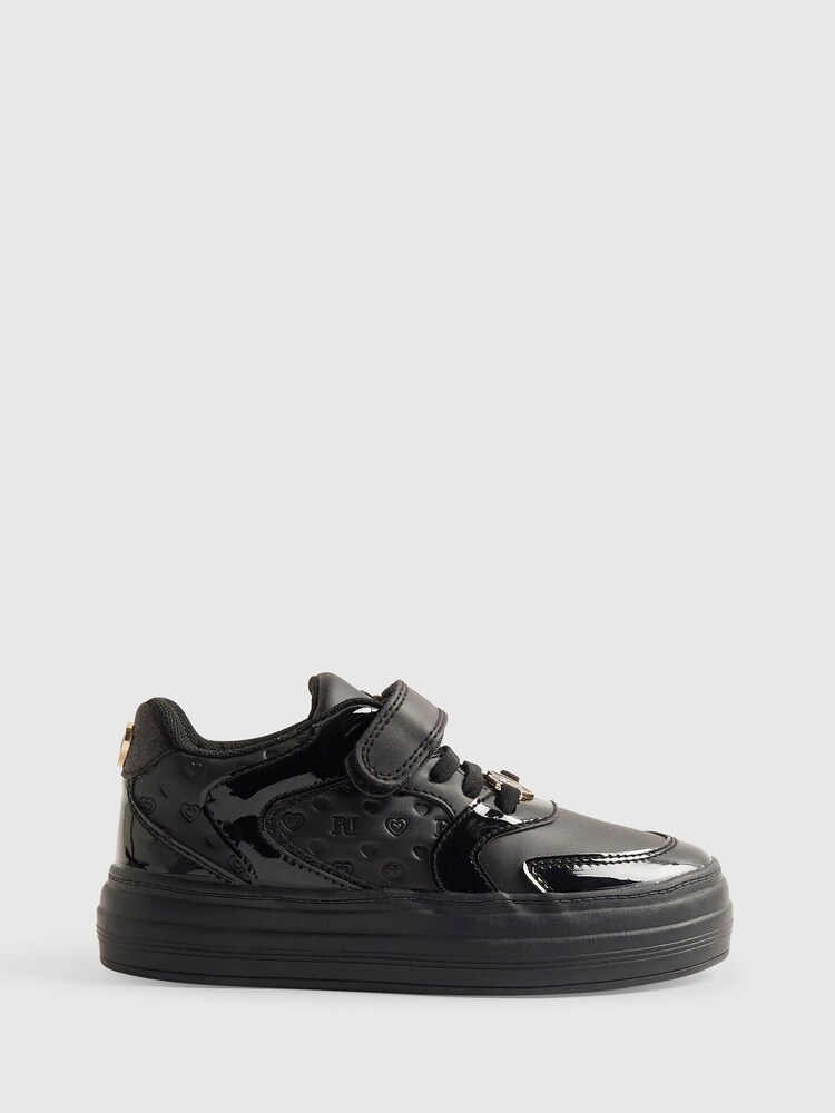 River Island Black Back To School Veltcro Trainers - Image 1 of 4