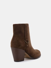 Novo Brown Julie Hardware Heeled Ankle Boots - Image 4 of 6