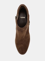 Novo Brown Julie Hardware Heeled Ankle Boots - Image 6 of 6