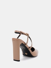 Nude - Novo Intro Point Toe Strappy Court Shoes - Imaginea 4 din 6