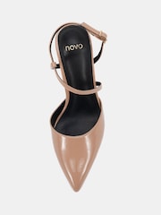 Nude - Novo Intro Point Toe Strappy Court Shoes - Imaginea 6 din 6