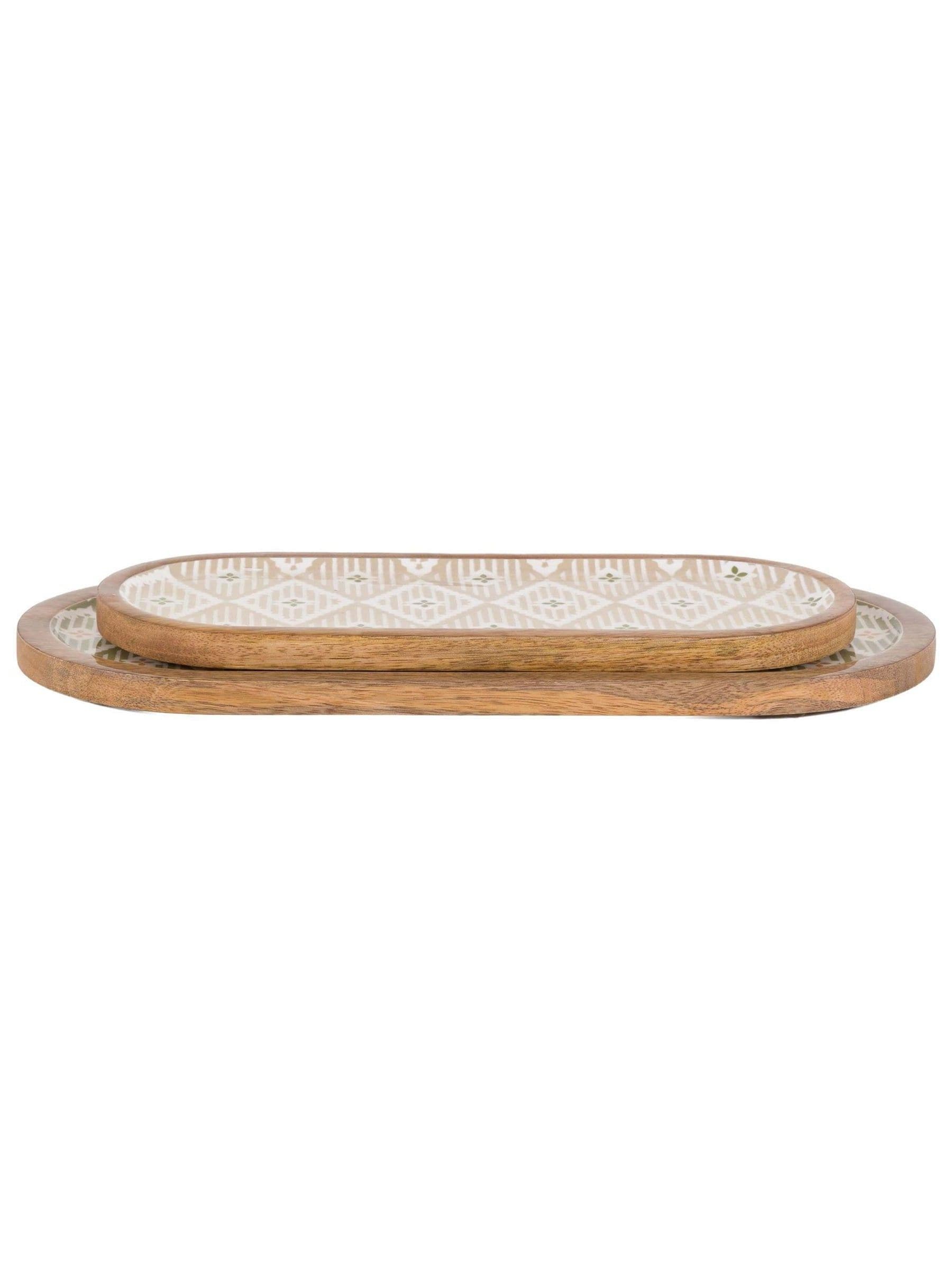 Crossland Grove - Serving Tray - Mango Wood - Brown - Set of 2 - Image 2