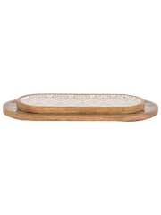 Gallery Home Natural Motif Mango Wood Serving Tray - Image 1 of 1