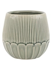 Gallery Home Green Ceramic Indoor Planter - Image 4 of 4