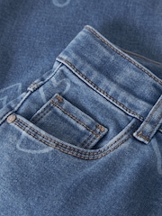 Name It Blue Stretch Heart Printed wide Leg Jeans - Image 5 of 5