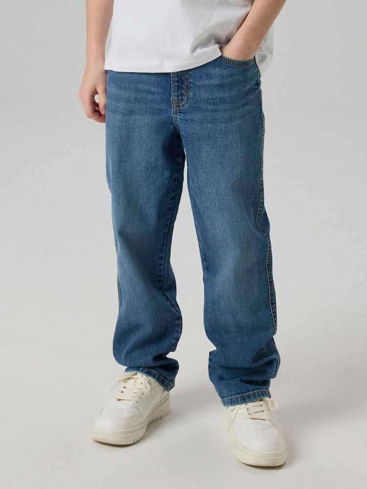 Azul - Name It Loose Fit Wide Leg Jeans - Imagen 1 de 5