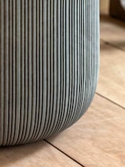 Gallery Home Grey Outdoor Ribbed Planter - Image 2 of 4
