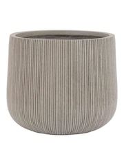 Gallery Home Grey Outdoor Ribbed Planter - Image 4 of 4