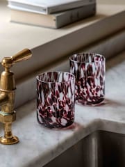 Gallery Home Brown Confetti Tumbler Glasses - Image 1 of 4