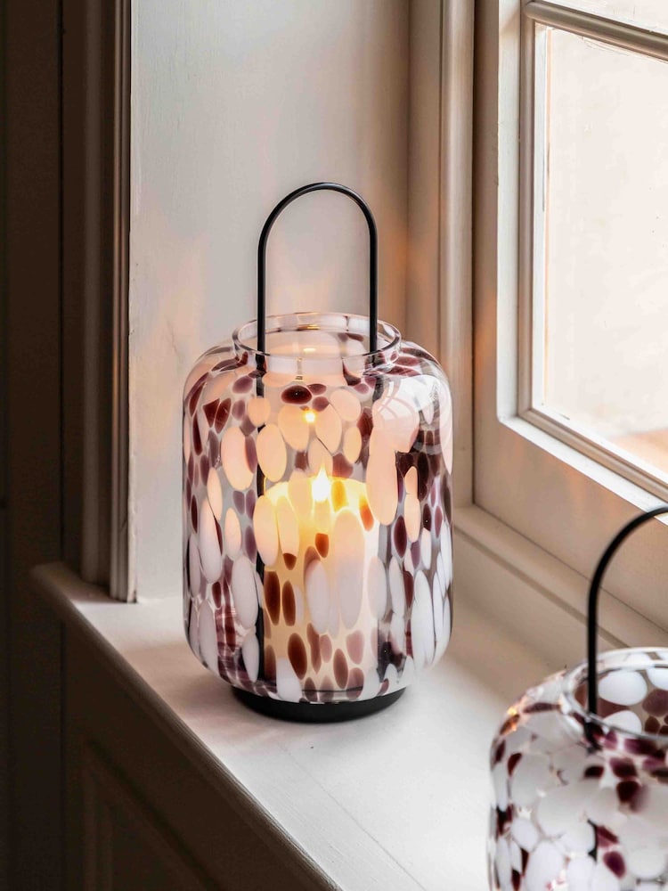 Gallery Home Brown Speckled Large Glass Holder - Image 2 of 5 Gallery Home Brown Speckled Large Glass Holder - Image 2 of 5