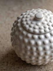 Gallery Home White Beaded Ceramic Small Jar - Image 4 of 5