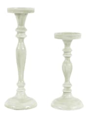 Gallery Home Green Metal Candlestick - Image 4 of 4