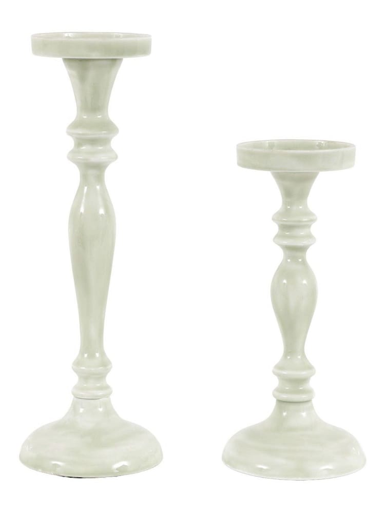 Gallery Home Green Metal Candlestick - Image 4 of 4
