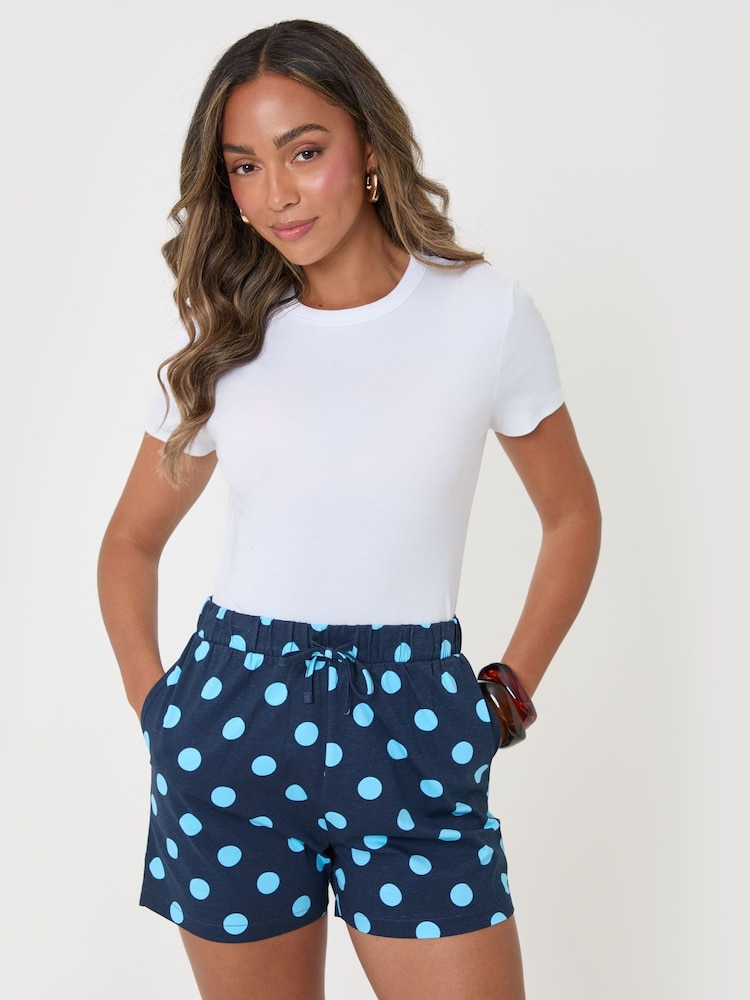Threadbare Blue Pull On Jersey Shorts - Image 1 of 5 Threadbare Blue Pull On Jersey Shorts - Image 1 of 5