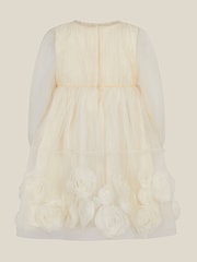 Monsoon Gold Baby Remi Rose Appliqué Glitter Party Dress - Image 3 of 4