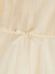 Monsoon Gold Baby Remi Rose Appliqué Glitter Party Dress - Image 4 of 4