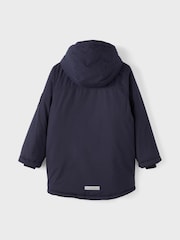 Name It Navy Teddy Lined Parka With Detachable Hood - Image 4 of 5