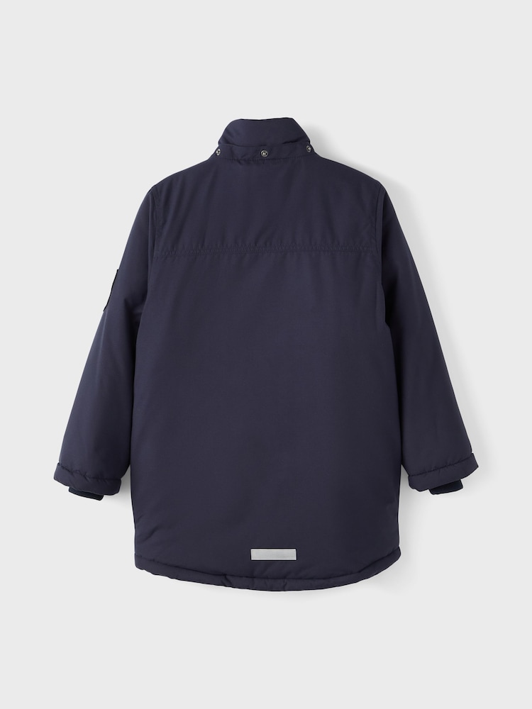 Name It Navy Teddy Lined Parka With Detachable Hood - Image 5 of 5