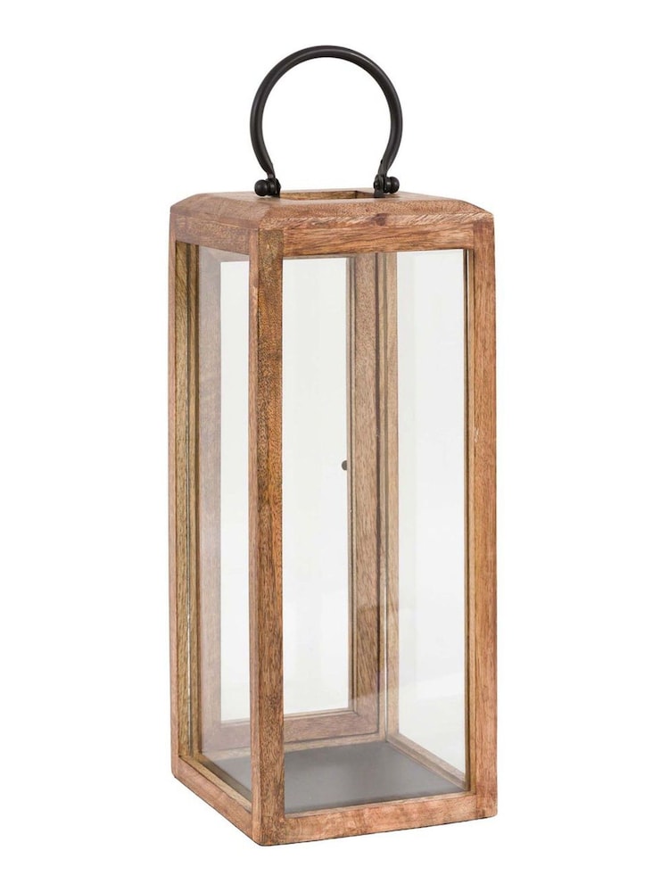 Gallery Home Brown Mango Wood Manor Small Lantern - Image 5 of 5 Gallery Home Brown Mango Wood Manor Small Lantern - Image 5 of 5