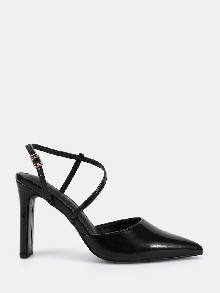 Negru - Novo Intro Point Toe Strappy Court Shoes - Imaginea 2 din 6 Negru - Novo Intro Point Toe Strappy Court Shoes - Imaginea 2 din 6