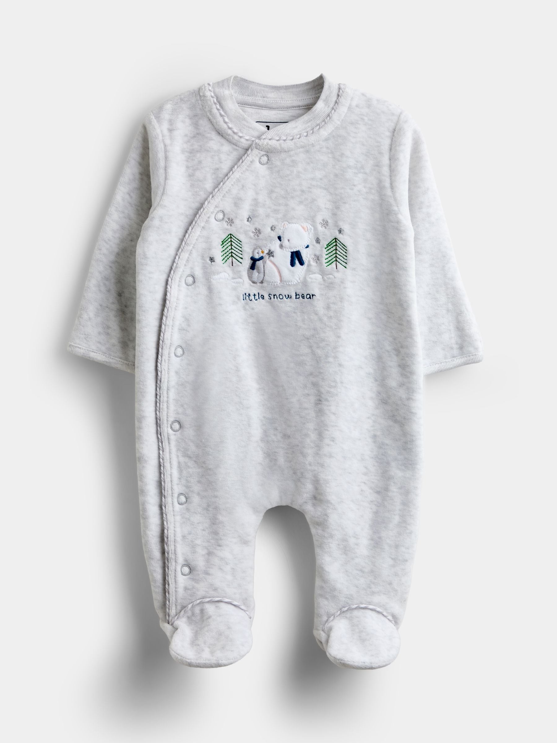 Jojo Maman Bébé Grey Snow Bear All In One view 1
