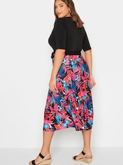 Yours Curve Pink London Two In One Wrap Dress - Image 2 of 4