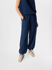 Whistles Blue Tie Hem Balloon Trousers - Image 2 of 5