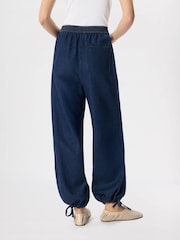 Whistles Blue Tie Hem Balloon Trousers - Image 4 of 5