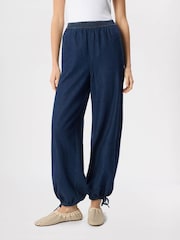 Whistles Blue Tie Hem Balloon Trousers - Image 5 of 5