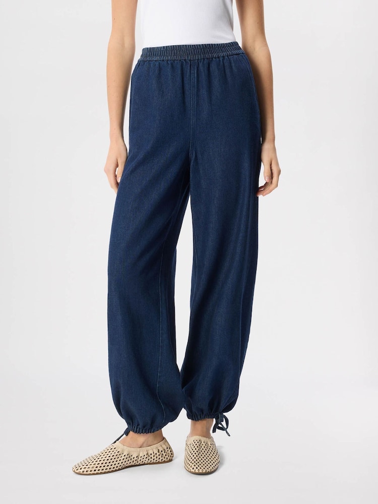 Whistles Blue Tie Hem Balloon Trousers - Image 5 of 5