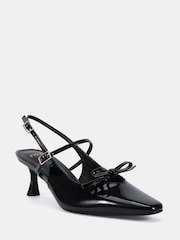 Novo Illustrate Mary Jane Bow Slingback Mid Heel Court Sandals - 6суретінің 3 суреті