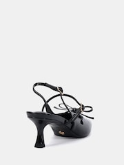 Novo Illustrate Mary Jane Bow Slingback Mid Heel Court Sandals - 6суретінің 4 суреті