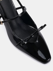 Novo Illustrate Mary Jane Bow Slingback Mid Heel Court Sandals - 6суретінің 5 суреті