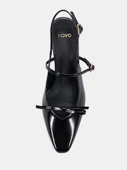 Novo Illustrate Mary Jane Bow Slingback Mid Heel Court Sandals - 6суретінің 6 суреті