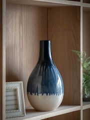 Gallery Home Blue Reactive Style Vase - Image 1 of 4
