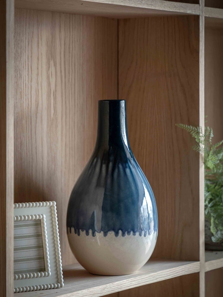 Gallery Home Blue Reactive Style Vase - Image 1 of 4