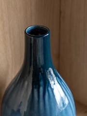 Gallery Home Blue Reactive Style Vase - Image 3 of 4