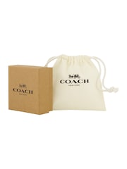 COACH Gold Signature Quilted Earing - Image 4 of 4