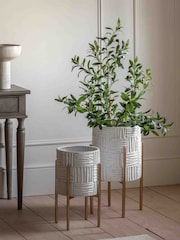 Gallery Home Set of 2 Gold Iron Planters - Image 1 of 4