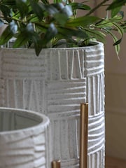 Gallery Home Set of 2 Gold Iron Planters - Image 2 of 4