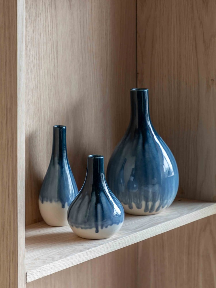 Gallery Home Blue Reactive Style Vase - Image 1 of 4