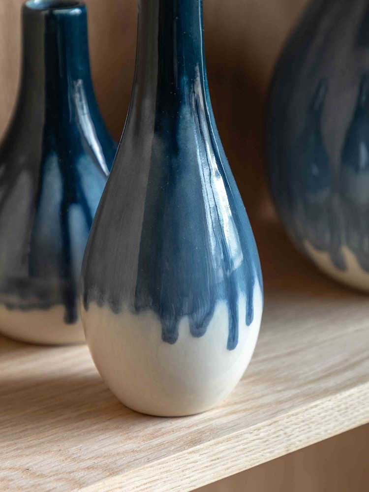 Gallery Home Blue Reactive Style Vase - Image 2 of 4