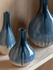 Gallery Home Blue Reactive Style Vase - Image 3 of 4