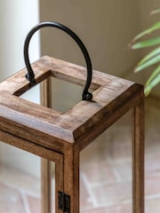 Gallery Home Brown Mango Wood Manor Large Lantern - Image 4 of 6